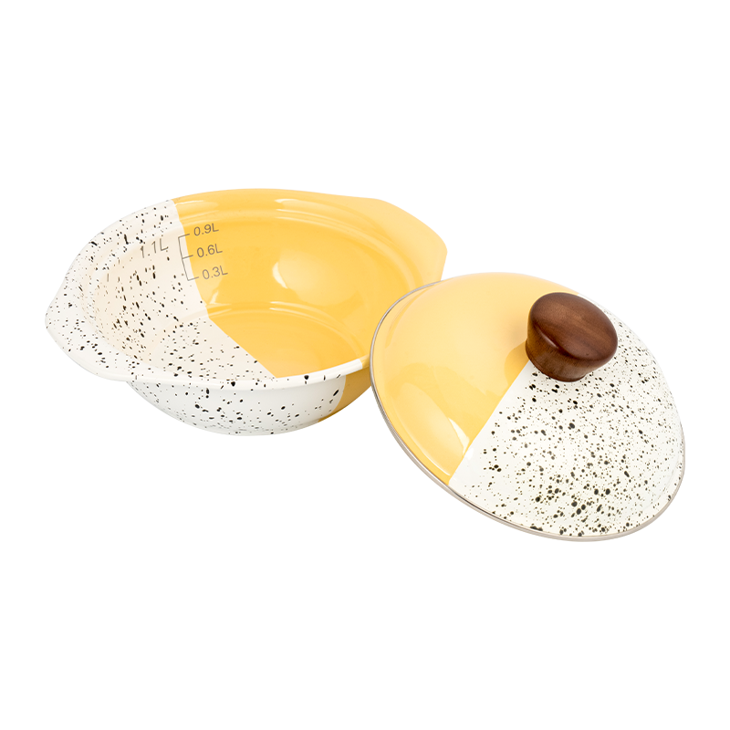 에나멜 V 자형 냄비