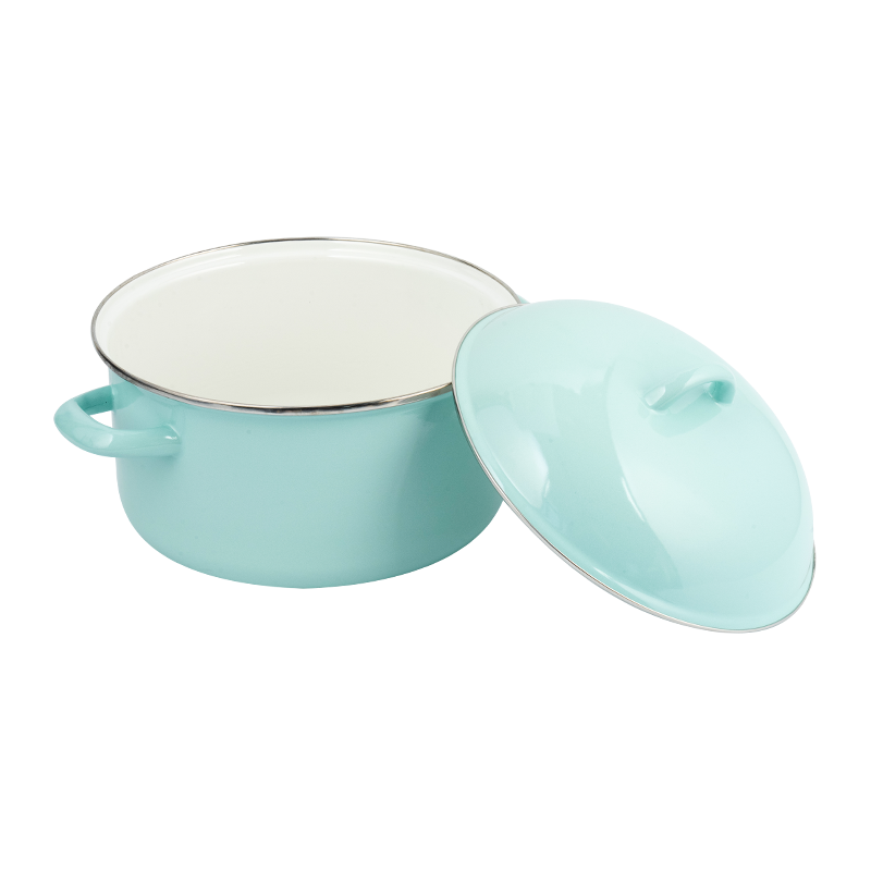 801D 에나멜 이나멜 더블 핸들 스트레이트 스톡 팟