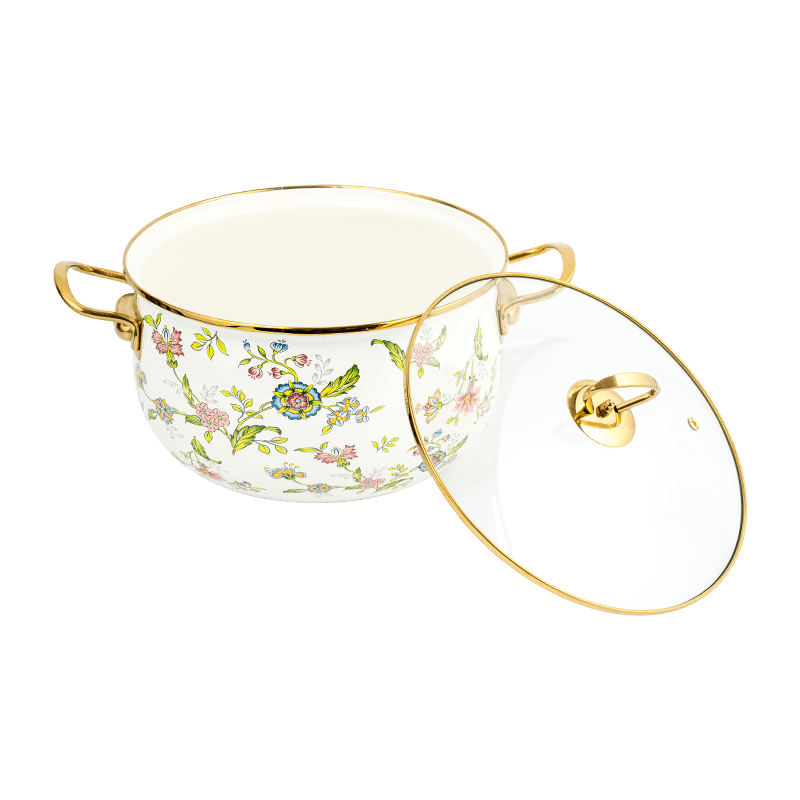 806d-5 스테인레스 스틸 둥근 림 스톡 팟 끓인 에나멜 냄비