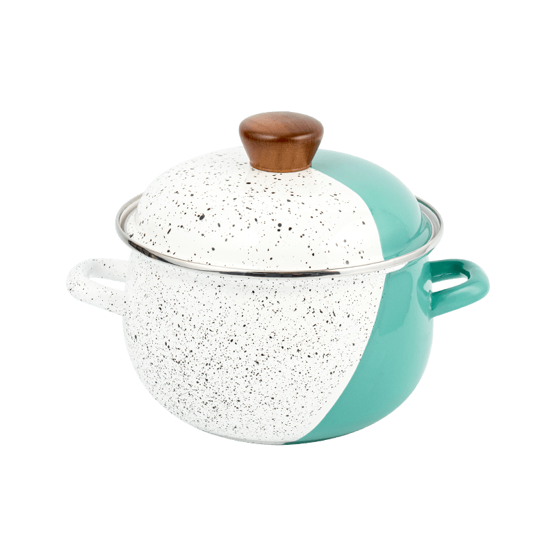 806d-5 스테인레스 스틸 둥근 림 스톡 팟 끓인 에나멜 냄비