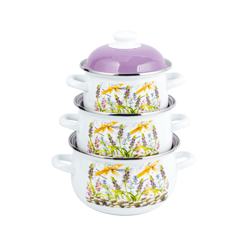 806d-5 스테인레스 스틸 둥근 림 스톡 팟 끓인 에나멜 냄비