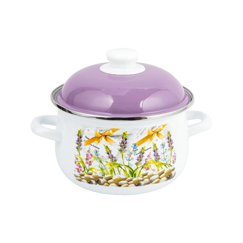 806d-5 스테인레스 스틸 둥근 림 스톡 팟 끓인 에나멜 냄비