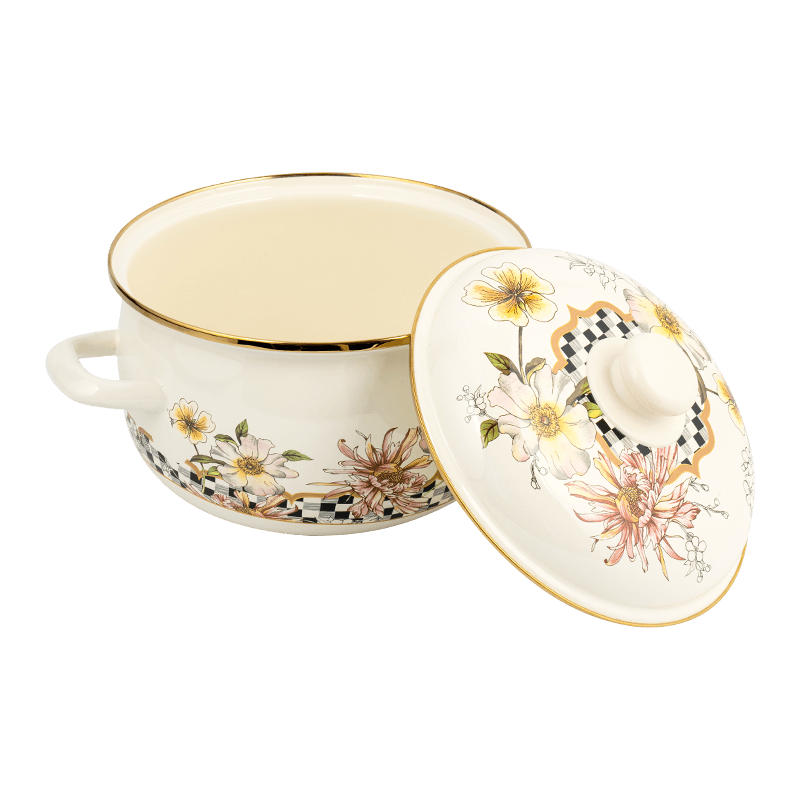 806d-5 스테인레스 스틸 둥근 림 스톡 팟 끓인 에나멜 냄비