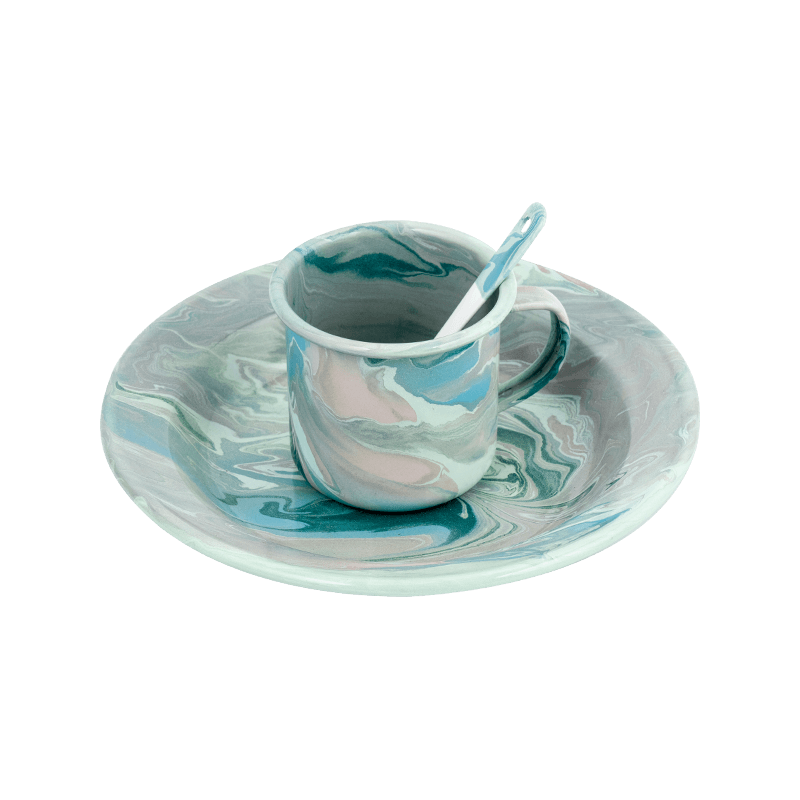 유럽의 꽃 에나멜 주전자 세트 유럽의 꽃 에나멜 주전자 세트