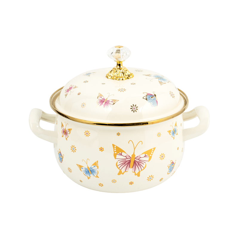 806d-5 스테인레스 스틸 둥근 림 스톡 팟 끓인 에나멜 냄비