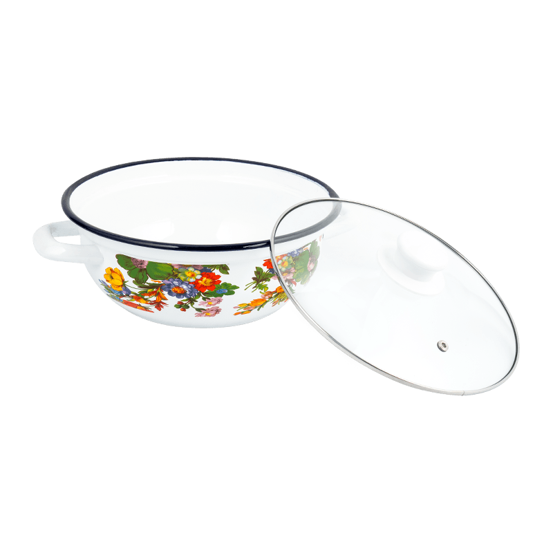 406d 에나멜 스테인레스 스틸 둥근 림 해산물 스톡 팟