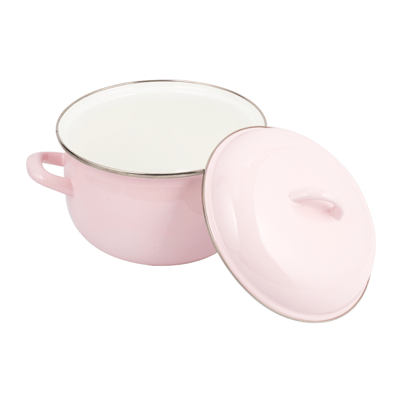 806d-5 스테인레스 스틸 둥근 림 스톡 팟 끓인 에나멜 냄비