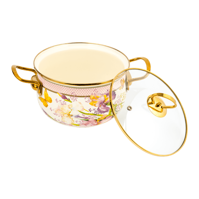 806d-5 스테인레스 스틸 둥근 림 스톡 팟 끓인 에나멜 냄비