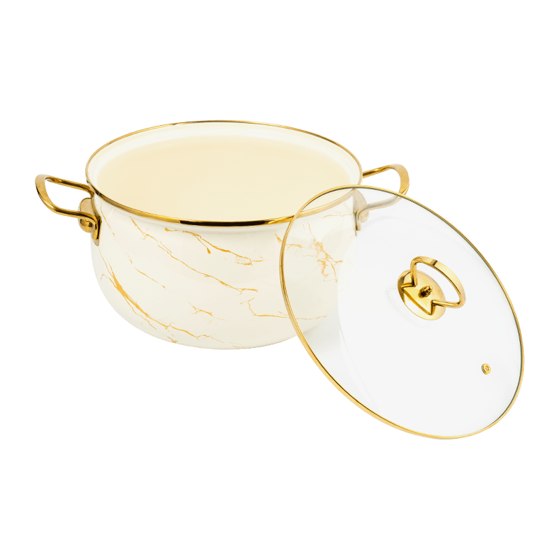 806d-5 스테인레스 스틸 둥근 림 스톡 팟 끓인 에나멜 냄비