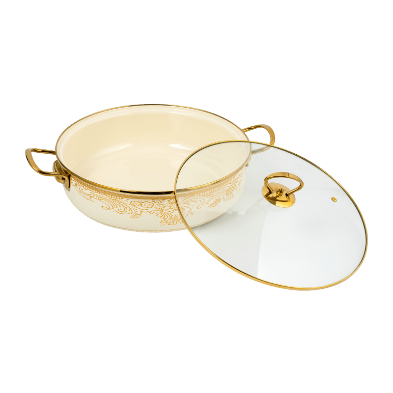 406d 에나멜 스테인레스 스틸 둥근 림 해산물 스톡 팟