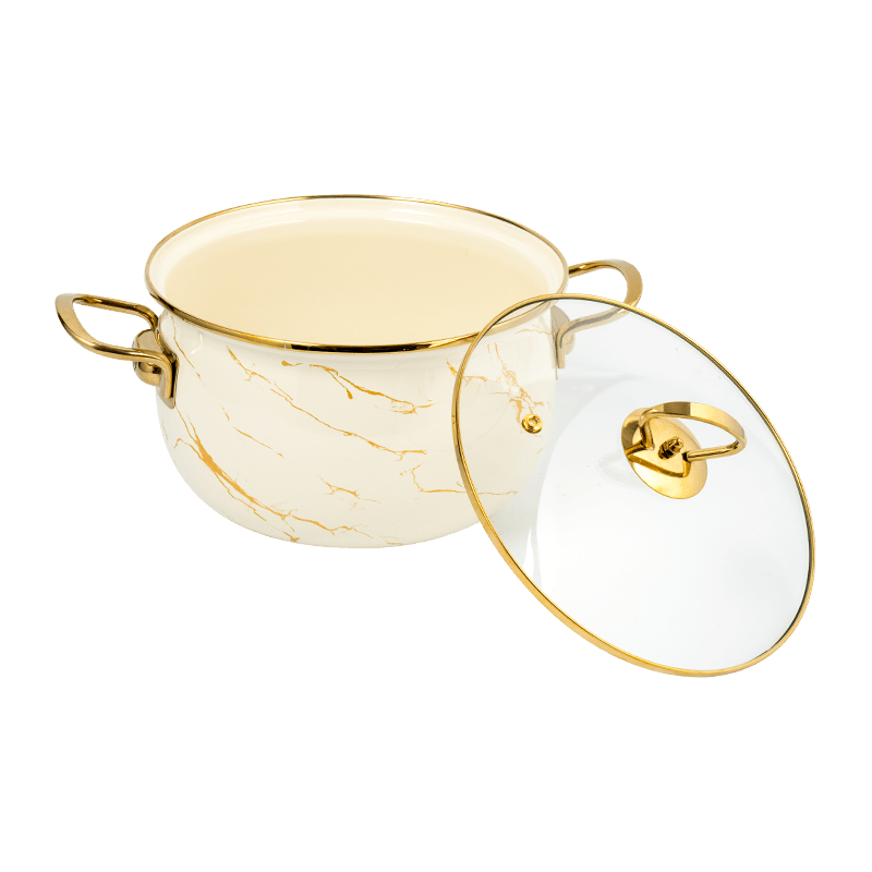 806d-5 스테인레스 스틸 둥근 림 스톡 팟 끓인 에나멜 냄비